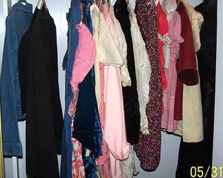 Selection of vintage clothing including child's