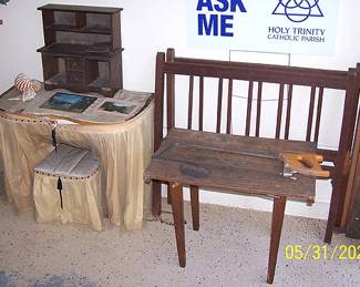 Handyman's bed, child's vanity w/ stool, etc...