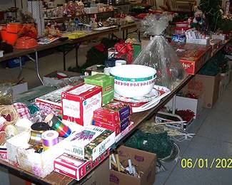 Tables of Holiday items
