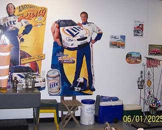 Stand up Nascar signs, coolers, garden decorations