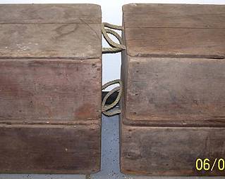 Old wood boxes with lids