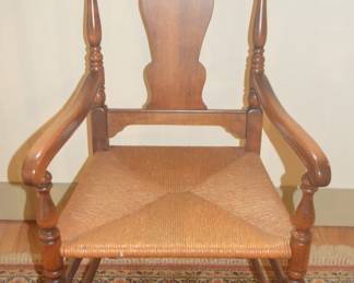 woven Rush seated antique chair