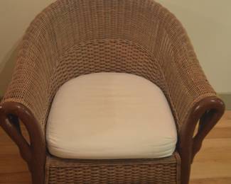 Fantastic woven rush seated patio chair