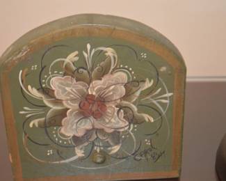 hand painted vintage door stop
