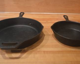 Lodge and Wagner vast iron pans