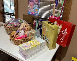 Barbie dolls and clothes