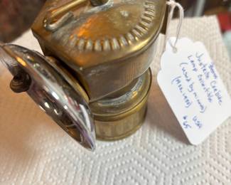Brass miner’s lamp