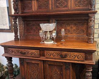 Beautiful dark oak sideboard/buffet probably French