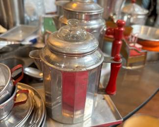 Children’s red handled kitchenware