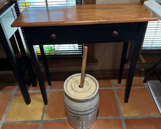Black side table, marshal churn