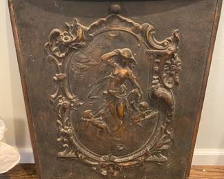 Iron fireplace insert