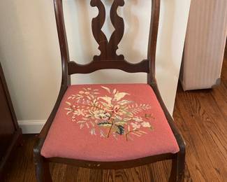 Ladies needlepoint desk chair