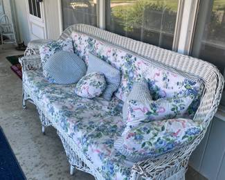 Vintage wicker sofa