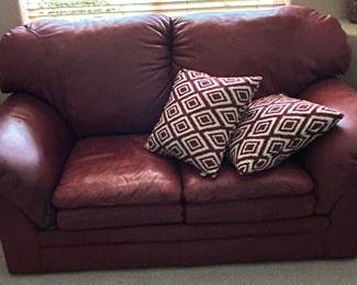 Leather Couch and Loveseat