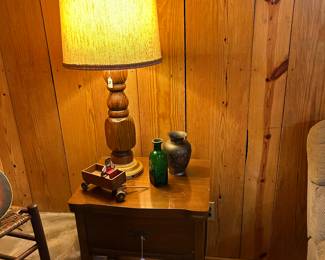 Mid Century Table Lamp/ Sewing Machine Cabinet