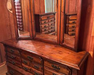 Solid Wood Dresser w/Mirror