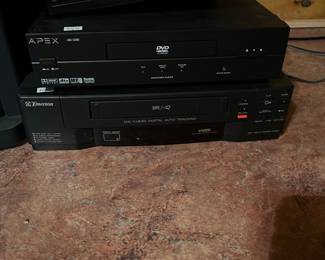 Emerson VHS Player/Apex DVD Player/LG Blu-Ray Player