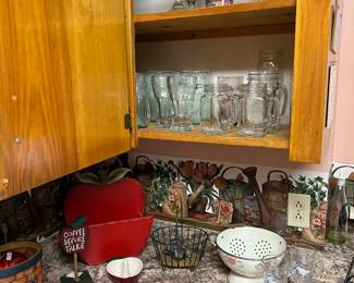 Vintage Coke Glassware/Apple Decor/Marmalade Strainer