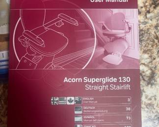 ACORN Superglide 130 Straight Stairlift in Great Condition (Must Disassemble) *1/2 Off of Retail