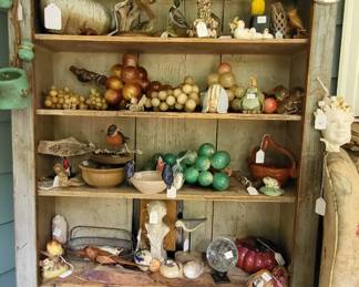 Vintage shelf and decor