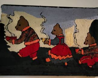 Vintage hooked rug