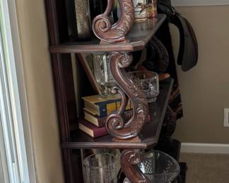 Side Detail of Tiered Bookcase
