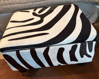 Zebra Storage Ottoman