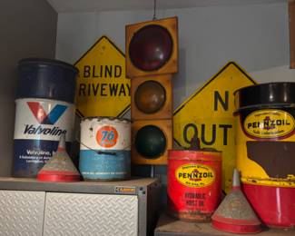 Automotive and Road Sign Memorabilia