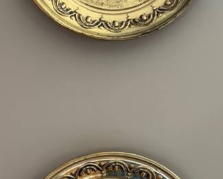 Brass Hunt Scene Wall Plates (smaller)