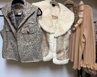 Fur Vests and Fur Edged Sweater