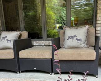 Gloster outdoor seating 5 piece set. ...there is a lot more woven outdoor seating/furniture.