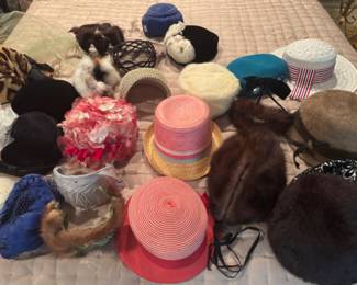 Some of the vintage hats
