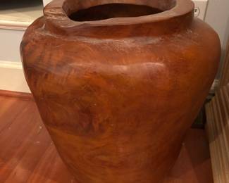 Pair of Burl Urns