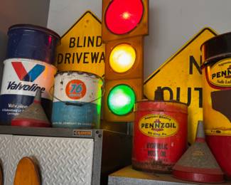 Operational Traffic LIght and Auto Related Memorabilia 