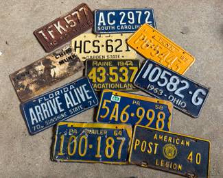 Some of the license plates