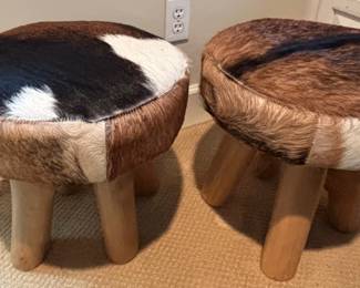 Pair of Hide Stools