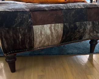Patchwork Hide Ottoman