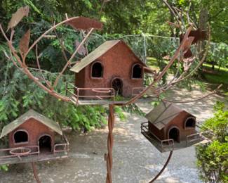 Metal Birdhouse Tree