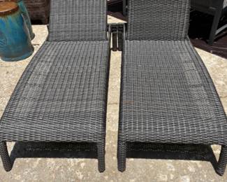 Pair of Woven Loungers