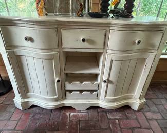 Distressed Wood Sideboard Cabinet