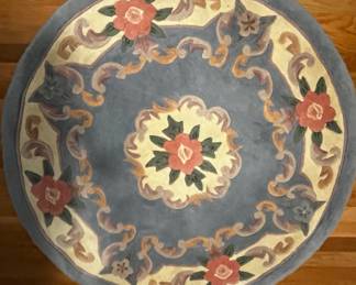 Lotus Aubusson Circular Rug 100% Wool 4' diameter