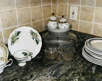 A variety of dishware