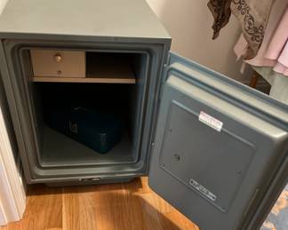 Safe's interior with one drawer & 1 small metal document box