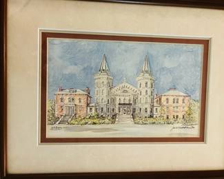 Keith Academy ( Hall ) ~ Thorndike St. Lowell MA. ~ (Lowell's First Jail House ) ~ by Renowned Lowell Artist , Janet Lambert Moore