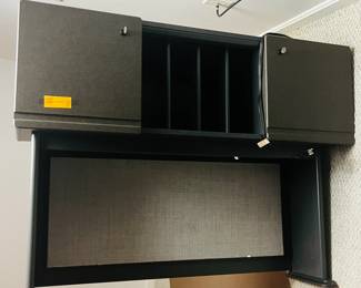 Desk top storage ,files , pin/pegboard lights up