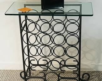 Wrought Iron Wine Rack ~ Heavy not hollow