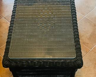Sun room wicker cocktail/coffee table