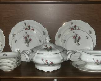 1961 ~Incredible Set of Rosenthal Bone China ~Selb Germany ~ Pompadour ~Moss Rose ~ All the pieces are intact!