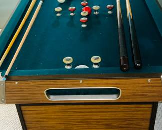 Game time ! Sweet Bumper Pool Table ~ Accessories included in sale of table only