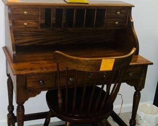 Co. Desk & Chair ~ sold only as a set ~ Banker's Light with marble base priced separately